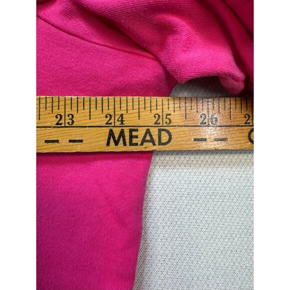 Quacker Factory Womens V-Neck Cotton T-Shirt  1X Pink Rhinestone Embellishment - Picture 5 of 10